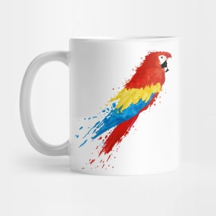 Dramabite Watercolor parrot macaw artistic bird animal Mug